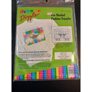 Vtg Dizzle 52047 Country Sheep Pre-Shaded Fashion Transfer Iron On Design 14x17